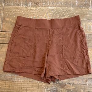 NWT Wildfox High Waist Flowy Bohemian Rayon Brown Shorts, Size XL